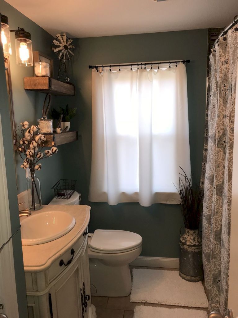 34 best farmhouse bathroom remodel decor ideas -   19 bathroom window decor
 ideas