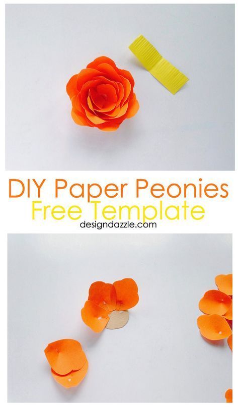 DIY Paper Peonies- Free Template -   19 diy paper peonies
 ideas