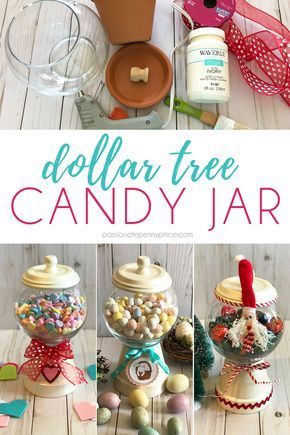 DIY Dollar Tree Candy Jar -   19 dollar store pots ideas
