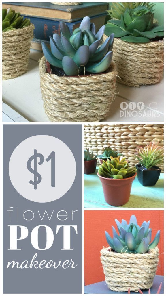 Flower Pot Makeover - -   19 dollar store pots
 ideas