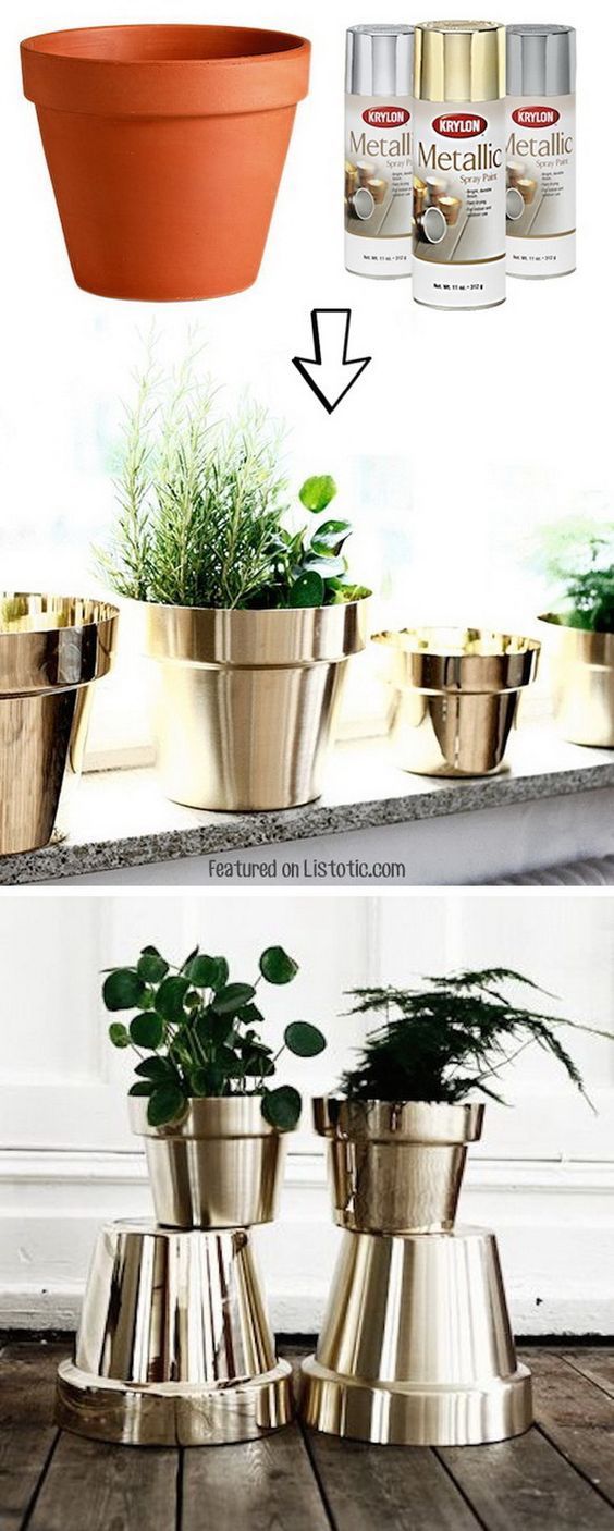 17 Creative Ideas to Decorate with Terra Cotta Flower Pots -   19 dollar store pots ideas