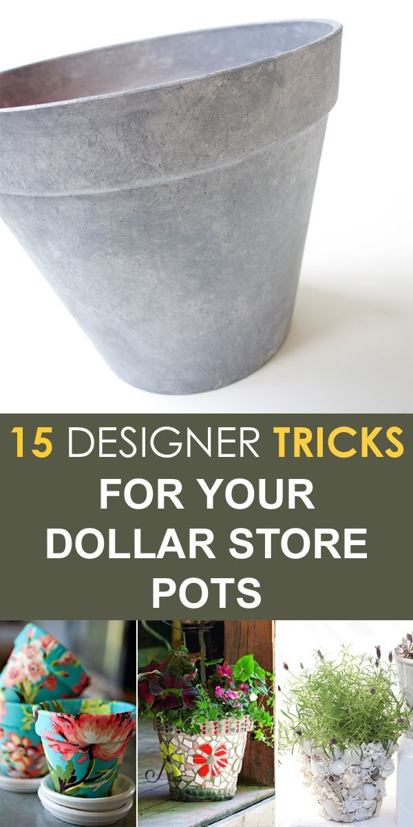 15 Designer Tricks for Your Dollar Store Pots -   19 dollar store pots ideas