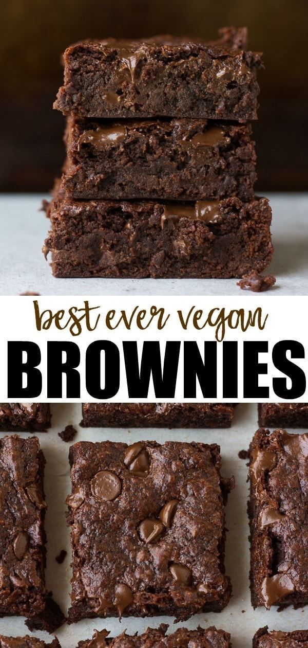 Best Ever Vegan Brownies Recipe -   19 yummy vegan recipes
 ideas