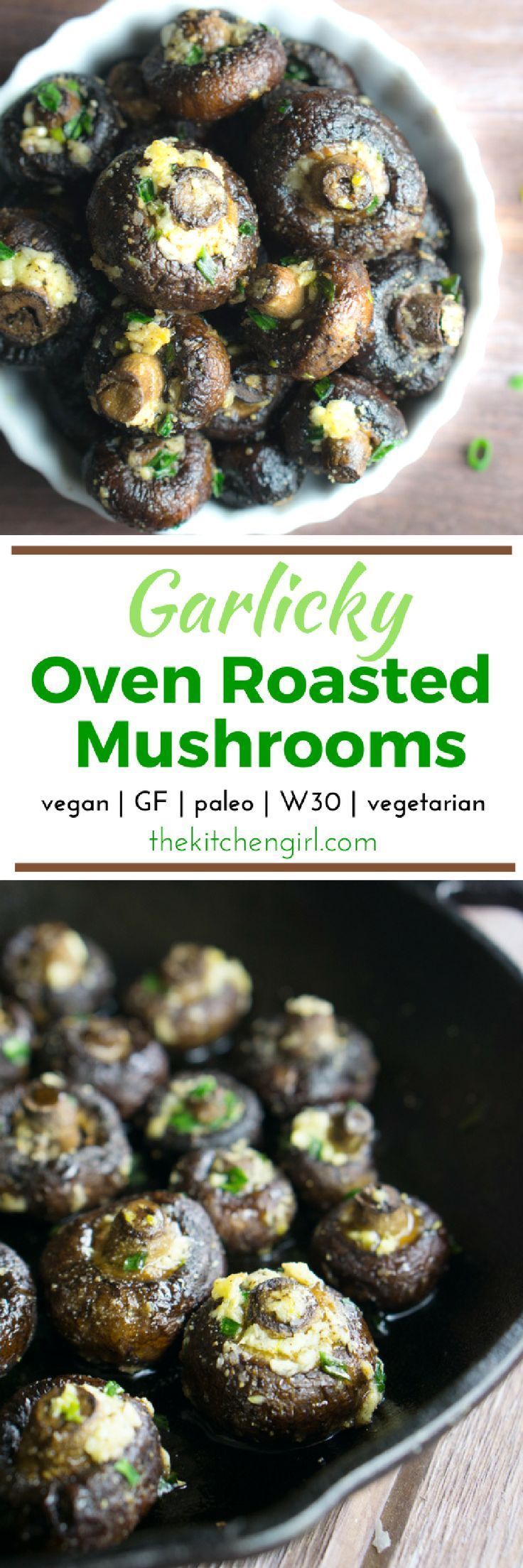 Garlicky Oven Roasted Mushrooms -   20 baked mushroom recipes
 ideas