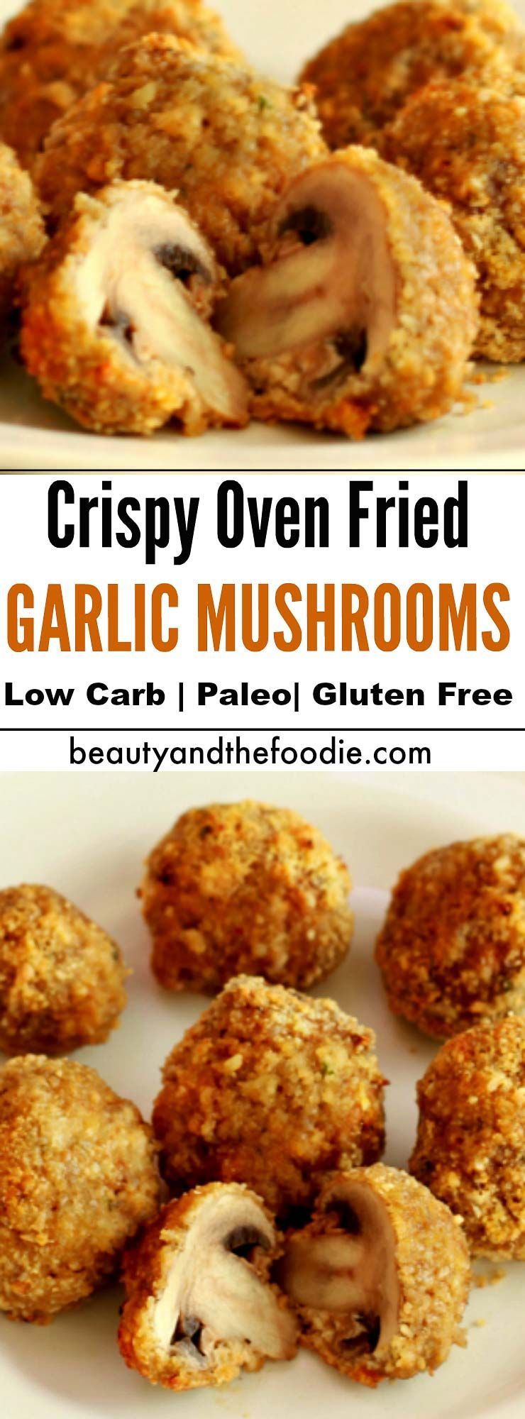 CRISPY OVEN FRIED GARLIC MUSHROOMS -   20 baked mushroom recipes
 ideas