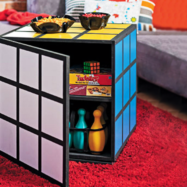 Make a Rubik's Cube Coffee Table -   20 game room decor
 ideas