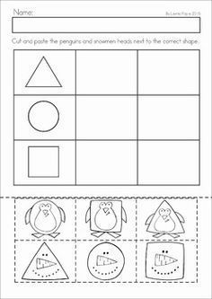 Winter Preschool No Prep Worksheets & Activities -   20 preschool crafts shapes
 ideas