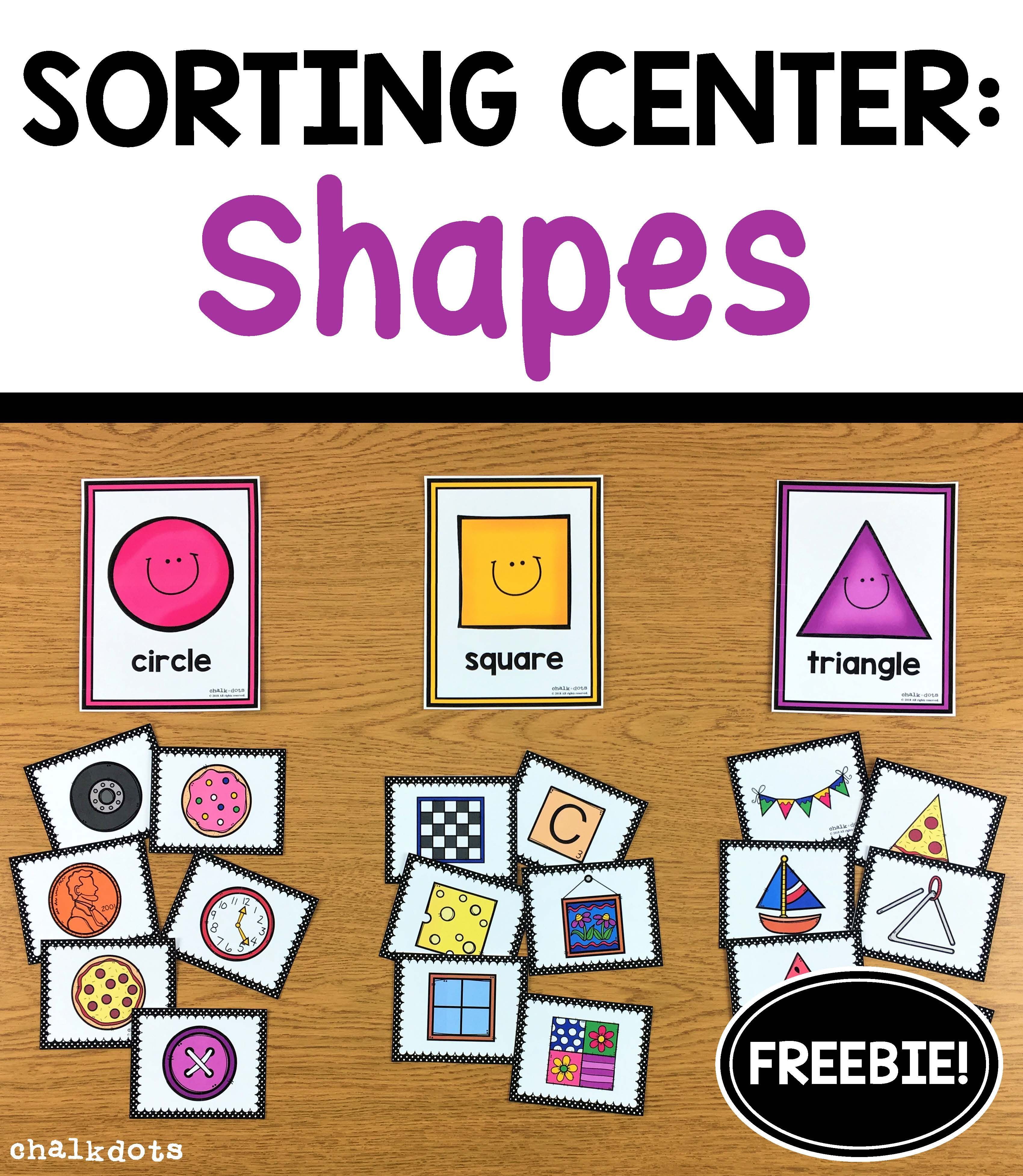 FREE Shape Sorting Activity -   20 preschool crafts shapes
 ideas