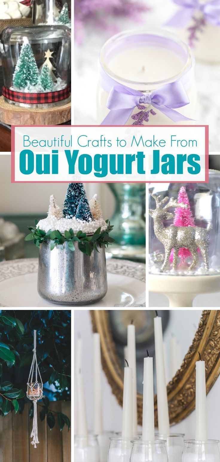 Beautiful Crafts You Can Make with a Recycled Oui Yogurt Jar -   20 recycled crafts for adults
 ideas