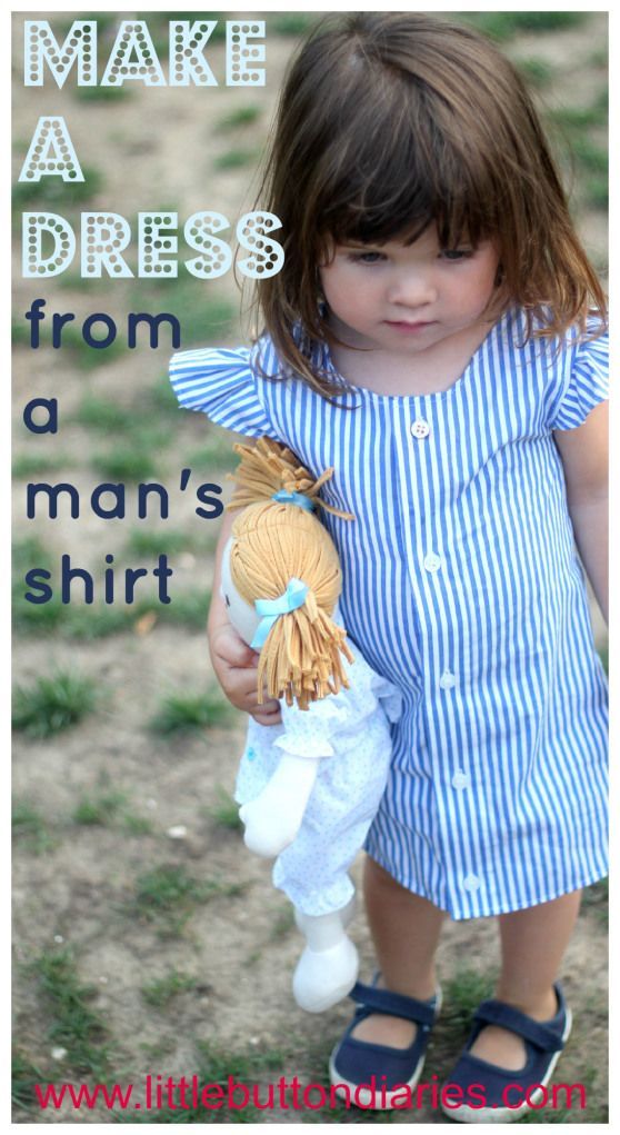 Make a Little Girl's Dress From A Man's Shirt -   21 fitness dress girls
 ideas