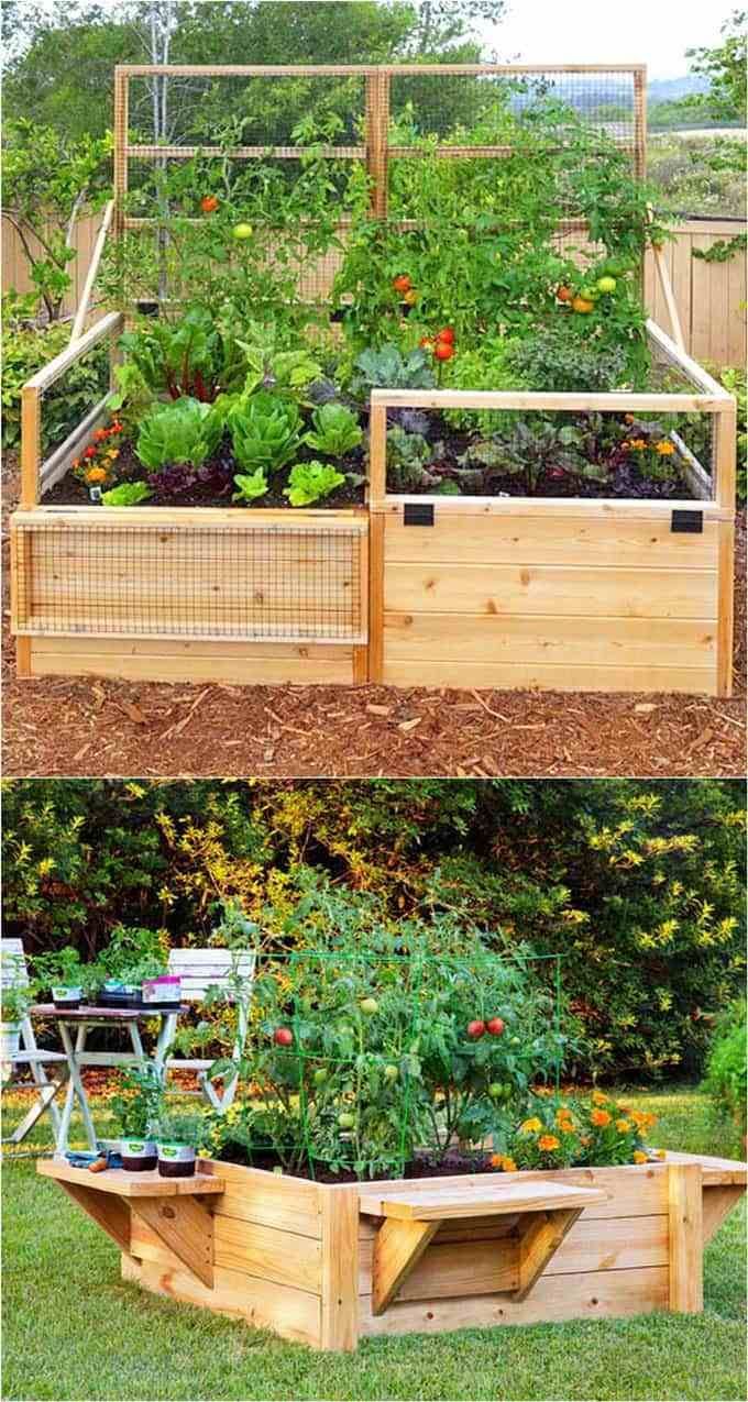 39+ Simple Raised Vegetable Garden Bed Ideas 2019 - FarmFoodFamily -   21 garden beds
 ideas
