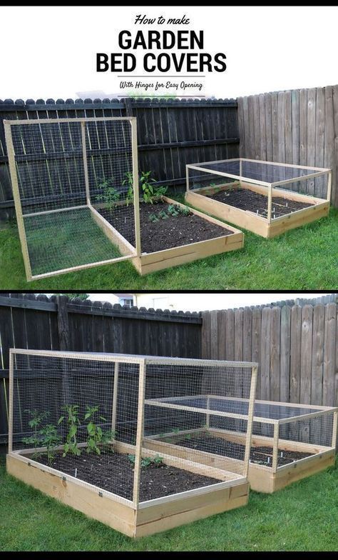 How to Make a Raised Garden Bed Cover With Hinges -   21 garden beds
 ideas