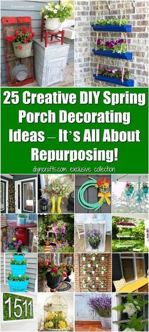 25 Creative DIY Spring Porch Decorating Ideas – It’s All About Repurposing! -   21 long porch decor
 ideas