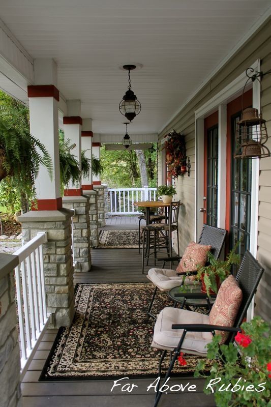 Cottage in the Mountains of Western North Carolina home tour -   21 long porch decor
 ideas