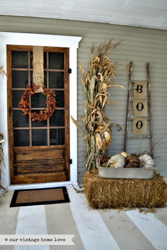 Gorgeous Fall Front Porch Inspiration - -   21 long porch decor
 ideas