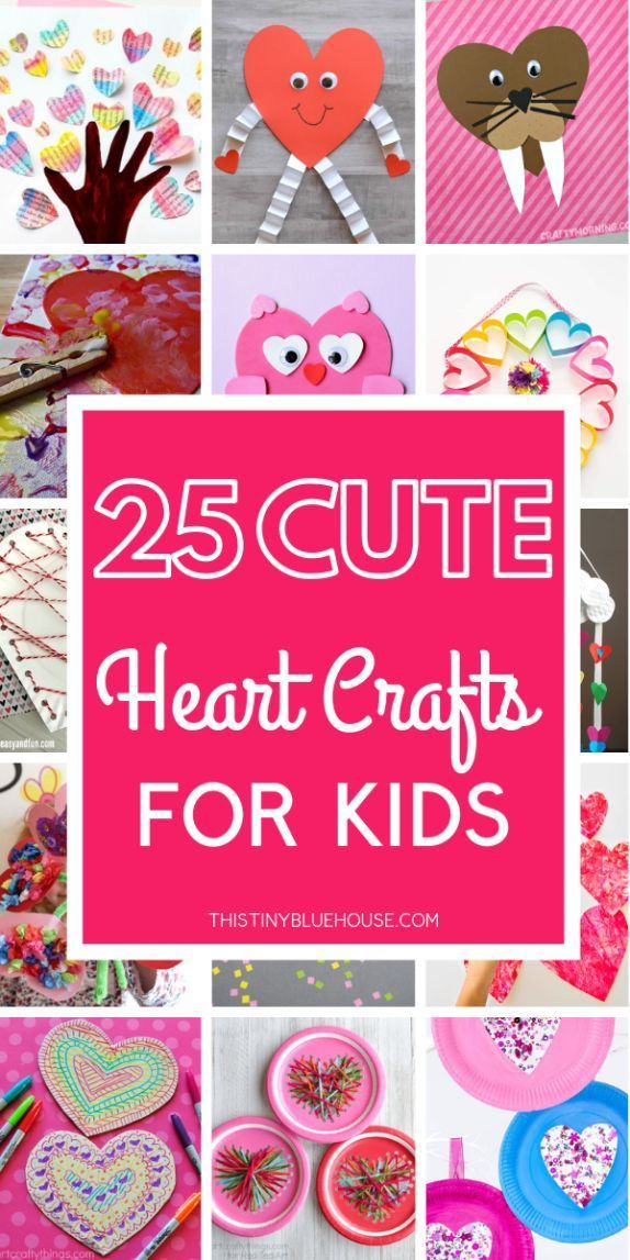 25 Super Cute Heart Crafts For Kids -   21 valentines crafts for kids
 ideas