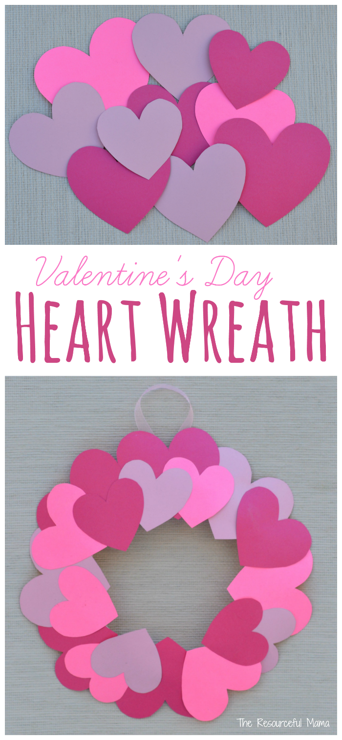 Paper Plate Valentine's Day Heart Wreath Craft -   21 valentines crafts for kids
 ideas