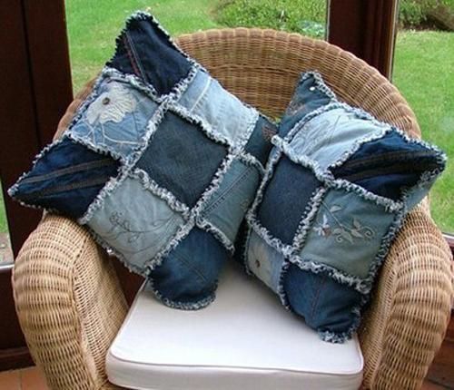 11 Cheap Ideas for Recycled Crafts and Home Decorating with Clutter -   22 recycled crafts jeans ideas