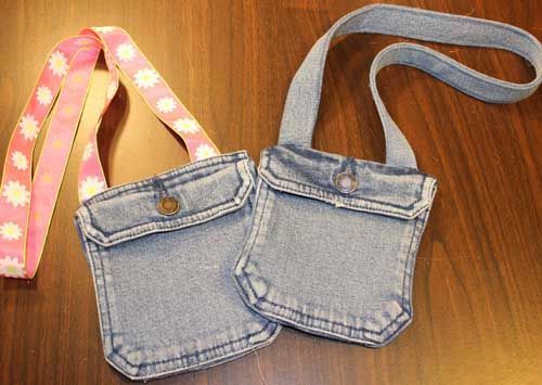 Recycled Jeans Pocket Handbag -   22 recycled crafts jeans ideas
