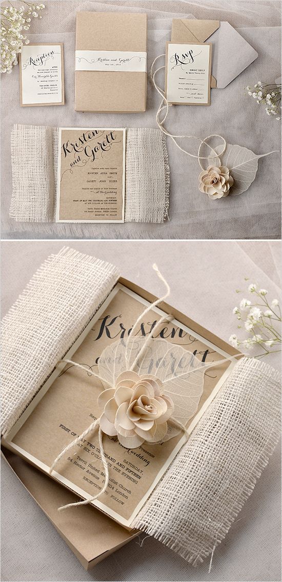Top Five Rustic Wedding Must Haves + Giveaway -   22 shabby chic invitations
 ideas