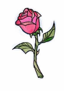 For the people who want a reference of my rose tattoo: This is my version of the stained glass rose. I'd slightly altered it for me because I wanted it a bit more vertical, being right on my spine.... -   23 beauty and the beast rose tattoo
 ideas