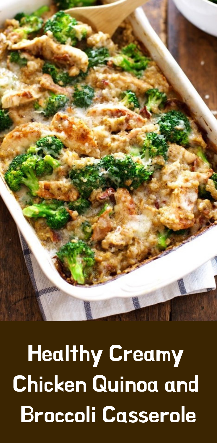 Healthy Creamy Chicken Quinoa and Broccoli Casserole | Food Dinner Recipes -   23 chicken and quinoa recipes
 ideas