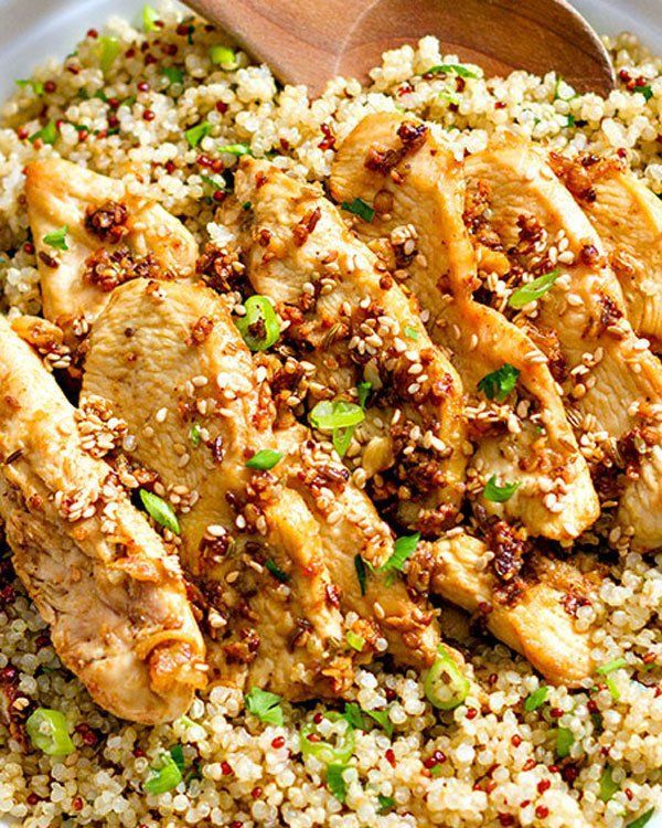 Garlic Lime Chicken Tenders and Quinoa -   23 chicken and quinoa recipes
 ideas