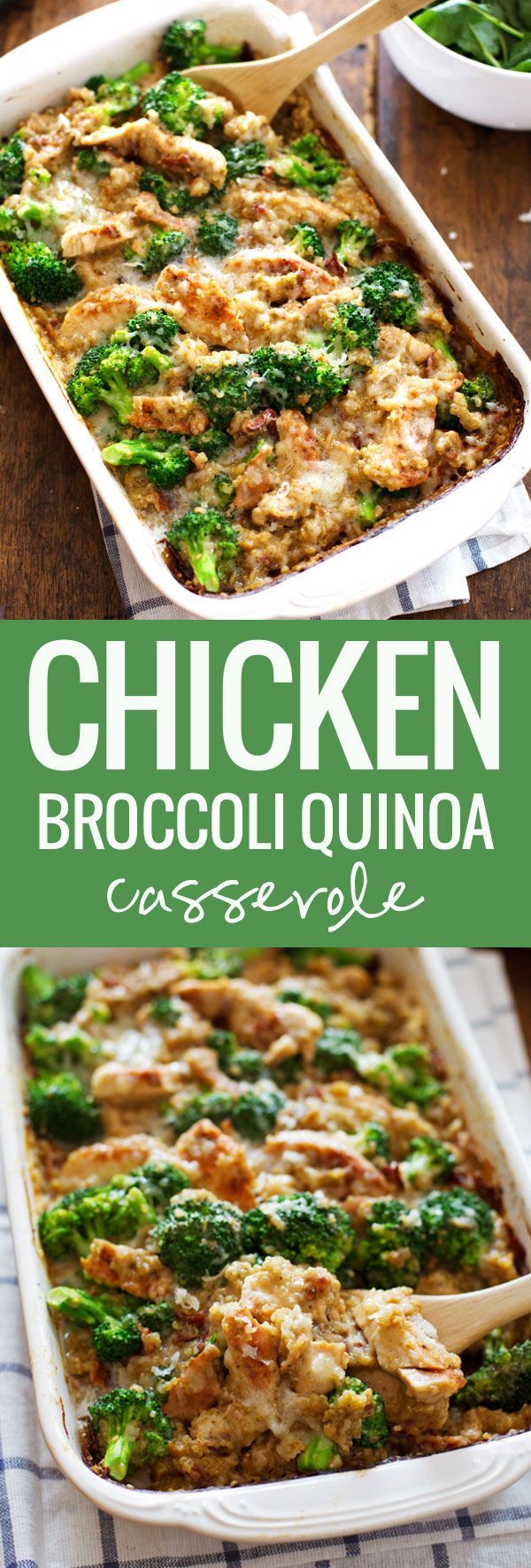 Creamy Chicken Quinoa and Broccoli Casserole -   23 chicken and quinoa recipes
 ideas