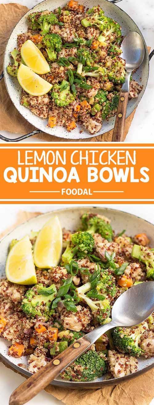 Lemon Chicken Quinoa Bowl -   23 chicken and quinoa recipes
 ideas