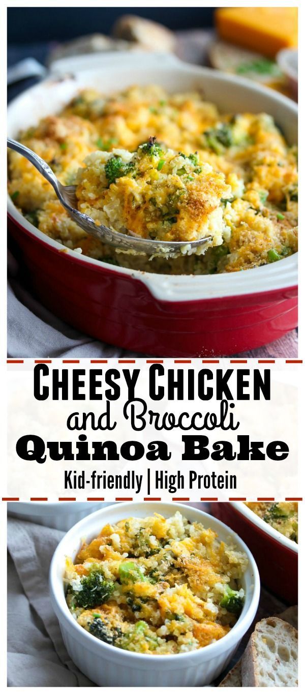 Cheesy Chicken and Broccoli Quinoa Bake -   23 chicken and quinoa recipes
 ideas