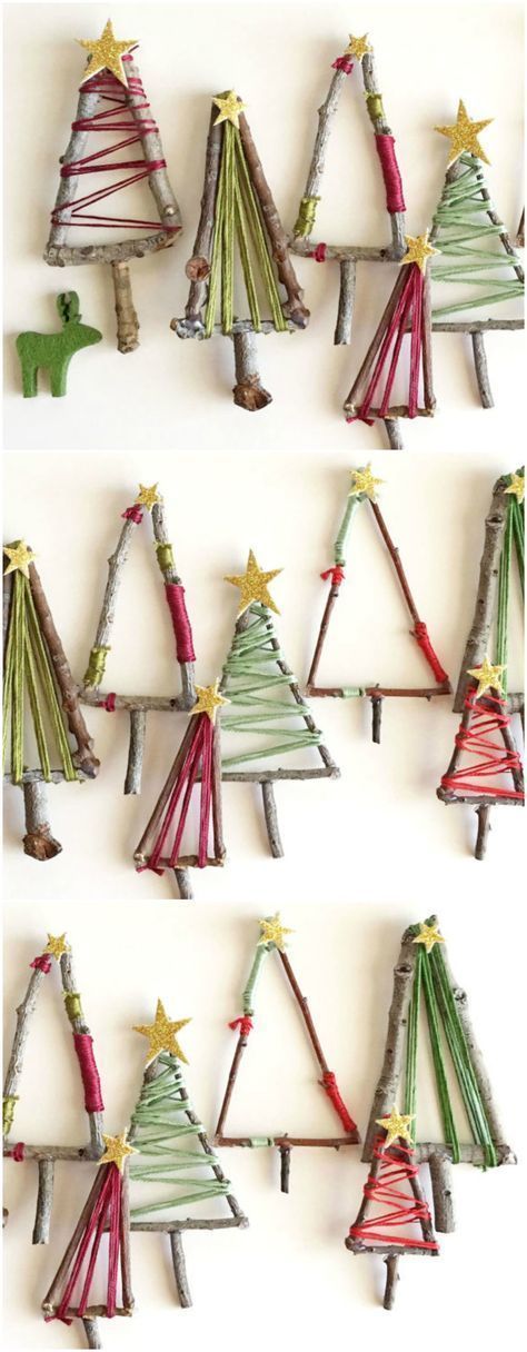 How to make mini Christmas tree decorations -   23 christmas crafts presents
 ideas