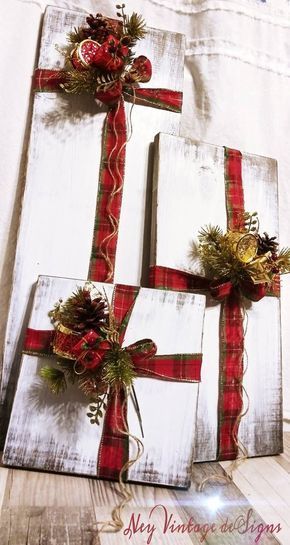 Rustic farmhouse wood Christmas presents -   23 christmas crafts presents
 ideas
