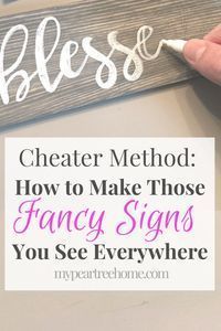 Cheater Method: How to Make a DIY Sign -   23 diy crafts to
 ideas