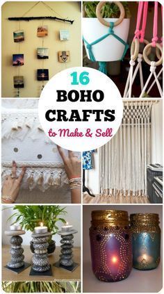 16 DIY Easy Boho Crafts for Your Boho Chic Room -   23 diy crafts to
 ideas