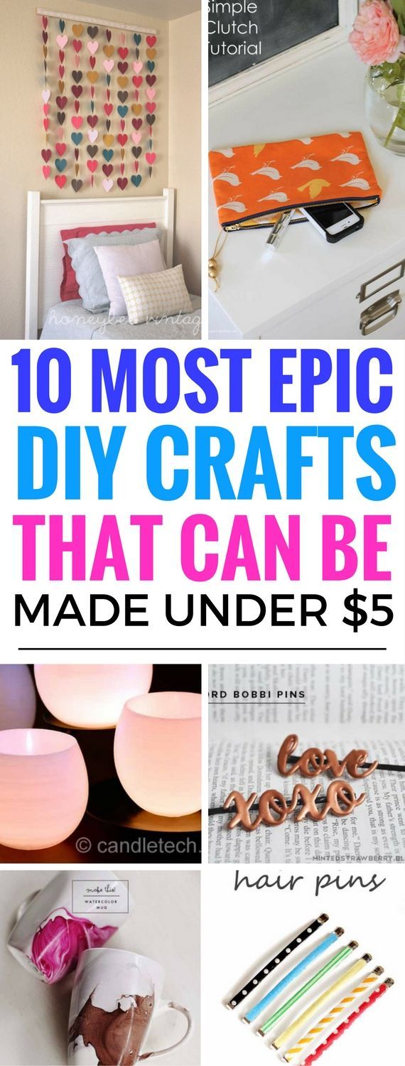 10 Epic DIY Crafts That Can Be Made Under $5 -   23 diy crafts to
 ideas