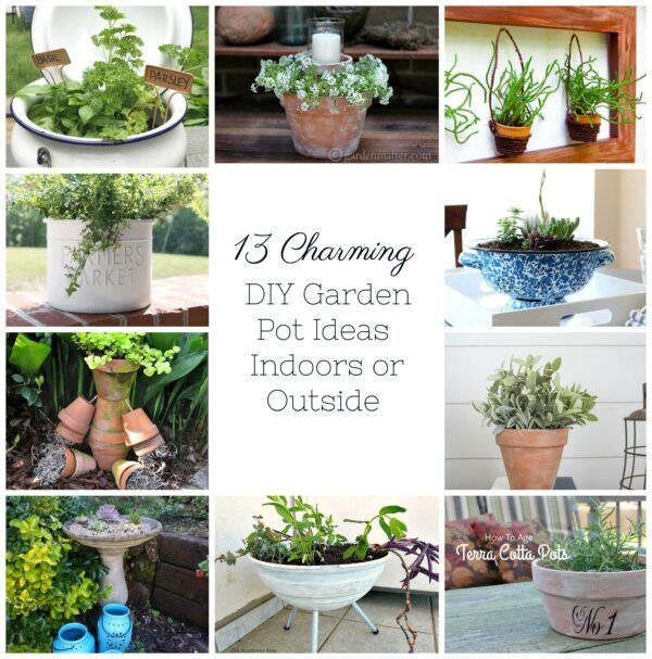 13 Charming DIY Garden Pots Ideas Indoors or Outside -   23 garden pots crafts
 ideas