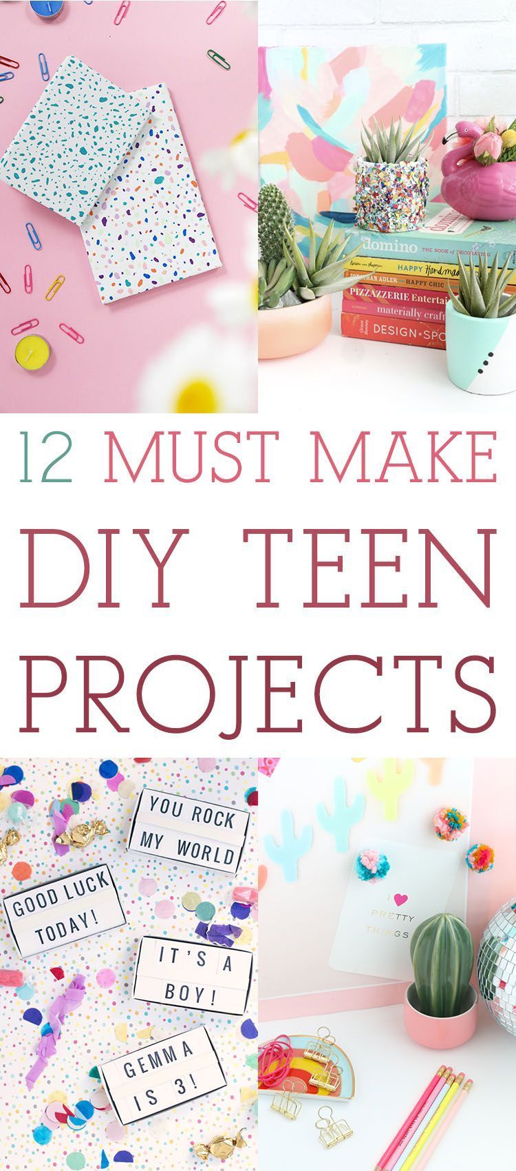 12 Must Make DIY Teen Projects! // Great for Gifts -   23 recycled crafts for teens
 ideas