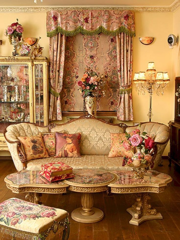 30 Adorable and Elegant French Country Decor -   23 victorian decor livingroom
 ideas