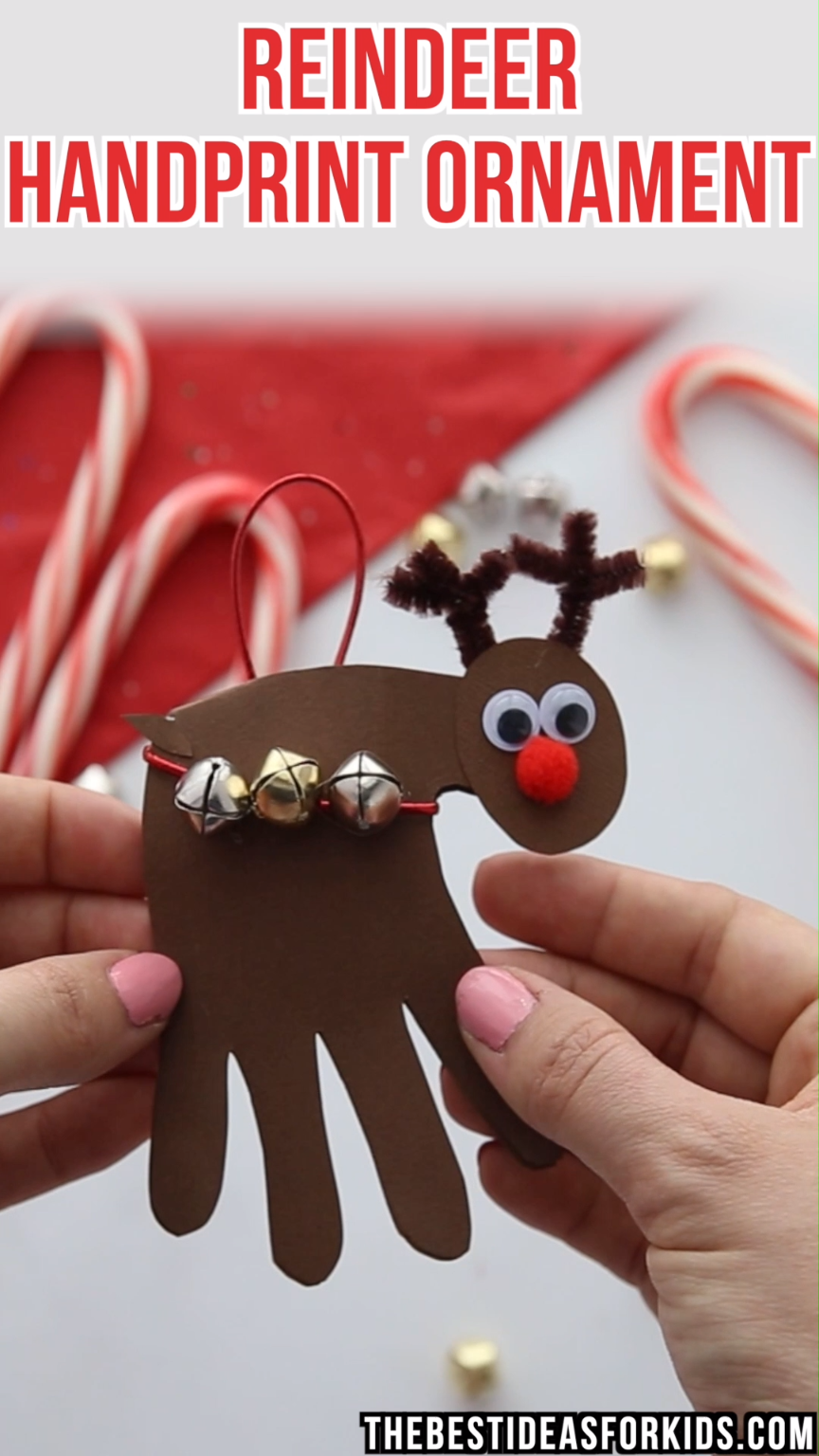 Reindeer Handprint -   23 winter crafts for kids to make
 ideas
