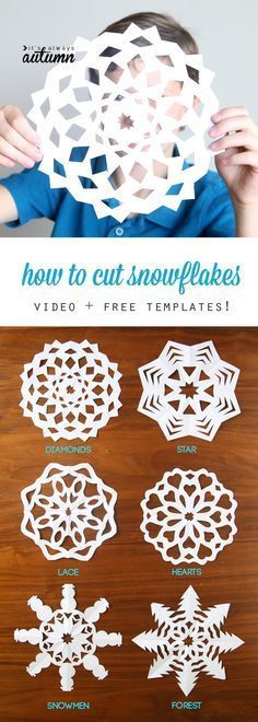 How to make paper Snowflakes -   23 winter crafts for kids to make
 ideas