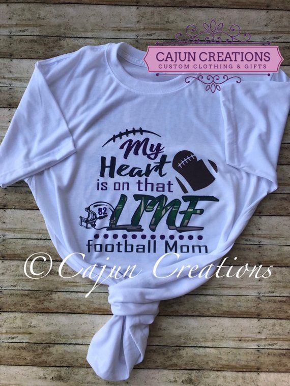Football mom shirt, my heart is on that line, lineman tshirt, football mom gift -   24 athletic mom style
 ideas