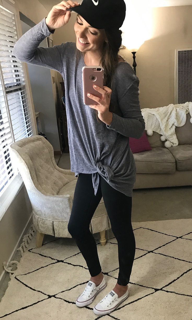 SHOP THIS LOOK: FREE PEOPLE TOP, LEGGINGS AND SNEAKERS -   24 athletic mom style
 ideas
