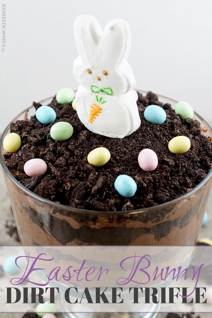 Easter Bunny Dirt Cake Trifle Recipe -   24 easter dessert recipes
 ideas