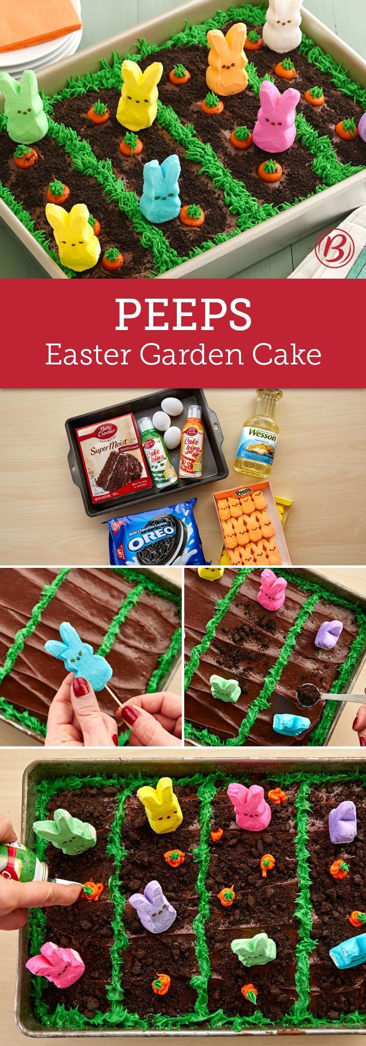 PEEPS® Easter Garden Cake -   24 easter dessert recipes
 ideas