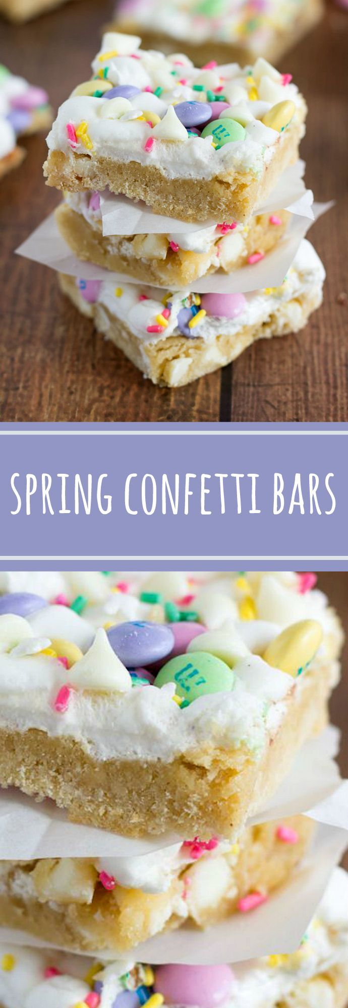 Delicious and easy spring confetti bars. Perfect for an Easter dessert! -   24 easter dessert recipes
 ideas