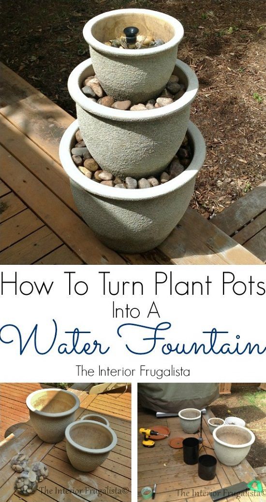 14 DIY Container Water Fountain Ideas That Are Easy And Cheap -   24 garden design water
 ideas