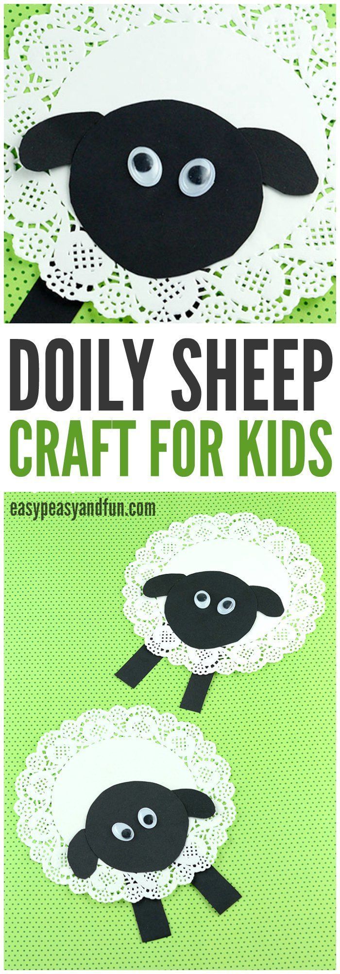 Doily Sheep Craft -   24 small animal crafts
 ideas