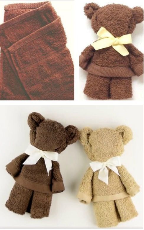 How To Make Washcloth Teddy Bear Video Tutorial -   25 crafts gifts teddy bears
 ideas