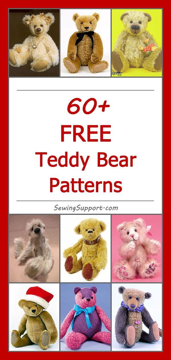 60+ Free Teddy Bear Patterns -   25 crafts gifts teddy bears
 ideas