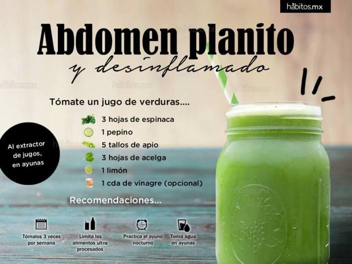 JUGO DE VERDURAS PARA ABDOMEN PLANO -   25 dietas para abdomen
 ideas